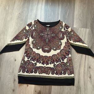 A Pea in the Pod Multicolor Paisley Top -Maternity